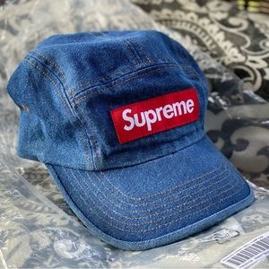 Supreme Washed Chino Twill Camp Hat Denim